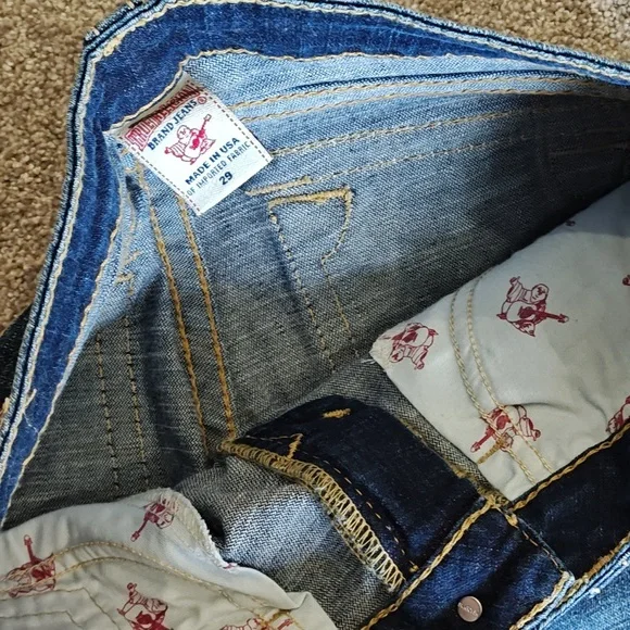 True Religion Jeans Med Lovest Disco Billy Blue Sz 29 - Picture 4 of 8